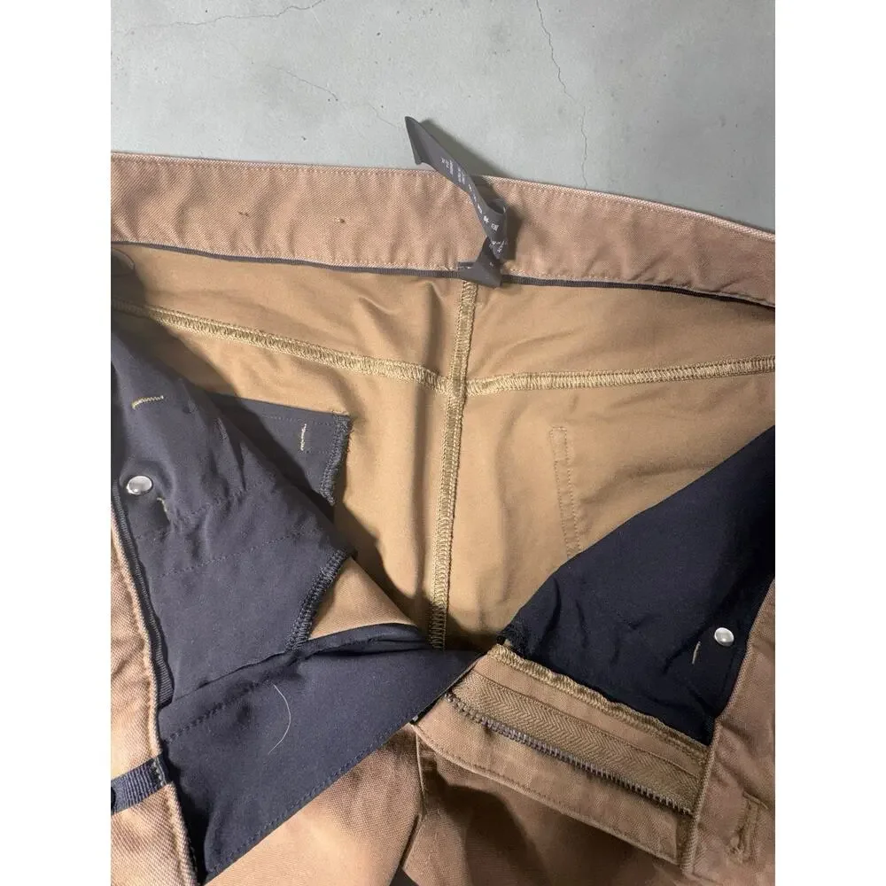 Lululemon ABC Pants Mens 33x30 Slim Fit Khaki Tan Stretch Chino - Picture 6 of 7